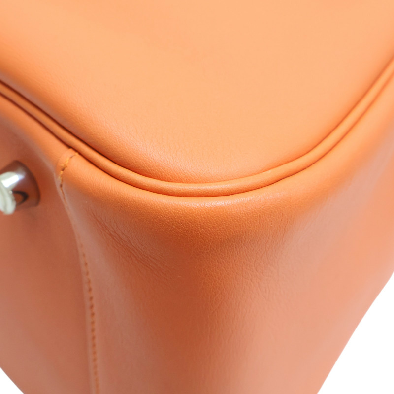 橘色 牛皮 Lindy34cm 肩背包 Q刻【HERMES 愛馬仕】-13