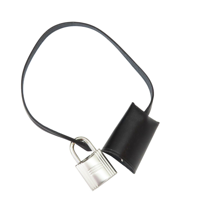 黑色牛皮 黑色帆布 狗狗圖案 Herbag 肩背包 K刻【HERMES 愛馬仕】-4