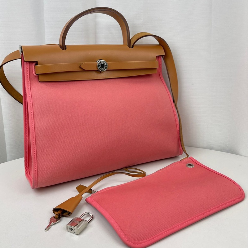 Hermes Herbag 31 新款粉色-0