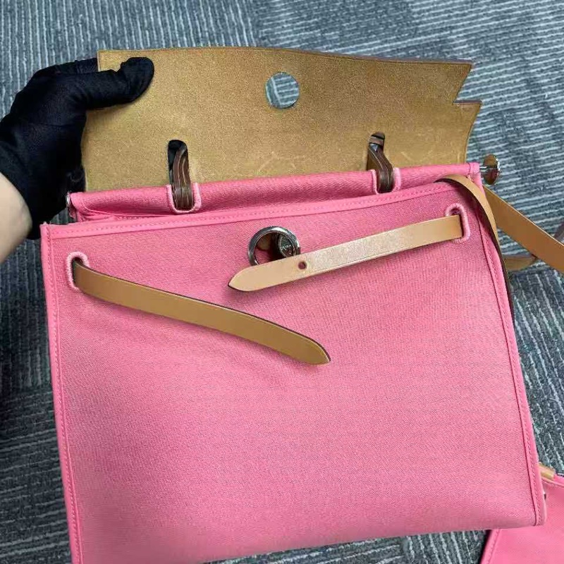 Hermes Herbag 31 新款粉色-5