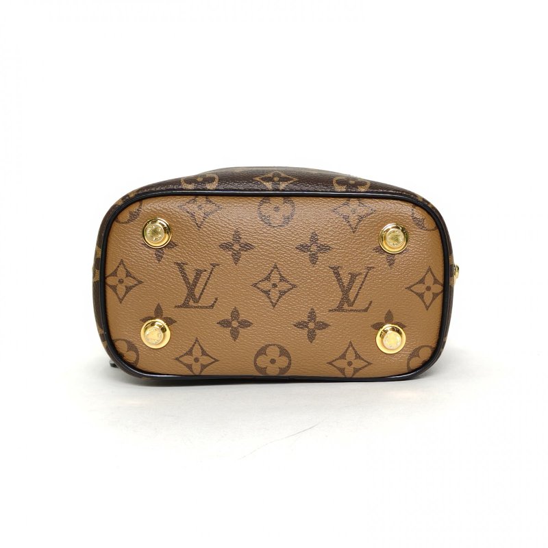 LOUIS VUITTON Vanity化妝包小號19老花PVC金扣晶片肩背包-4