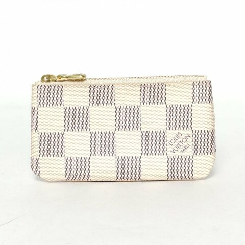 LOUIS VUITTON 白色棋盤格PVC2019零錢包肩背包