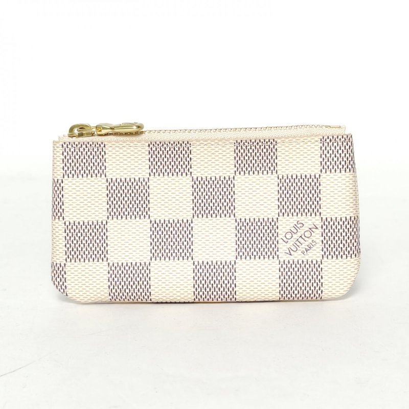 LOUIS VUITTON 白色棋盤格PVC2019零錢包肩背包-0