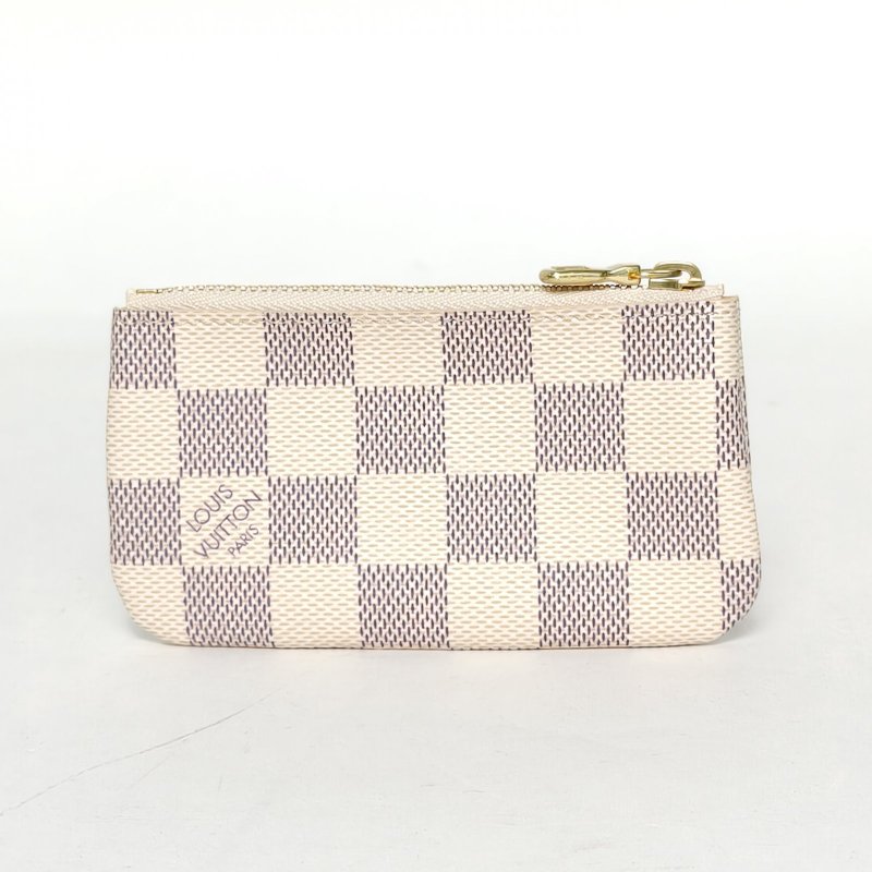 LOUIS VUITTON 白色棋盤格PVC2019零錢包肩背包-2