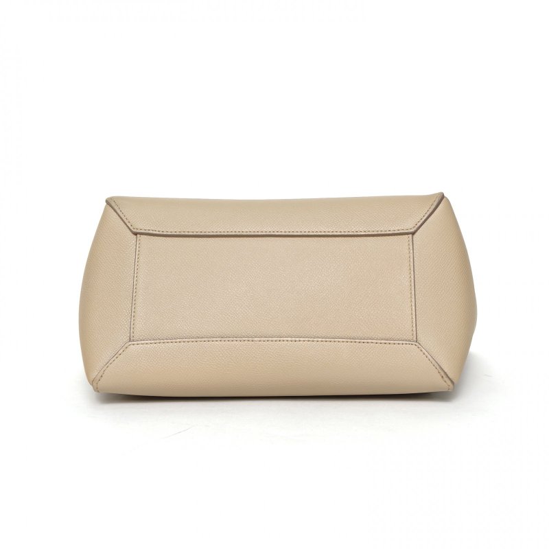 CELINE Belt鯰魚包Micro24卡其色牛皮金扣肩背包-4