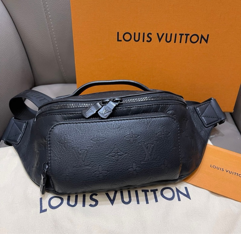 Rush 牛皮壓紋腰包-0