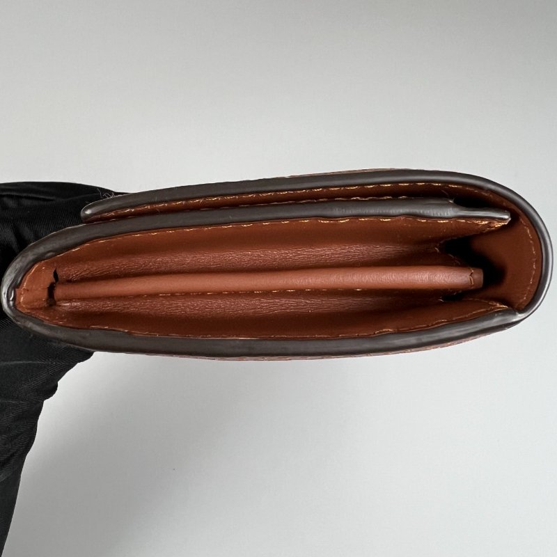 BURBERRY 格紋咖啡色掀蓋長夾-3