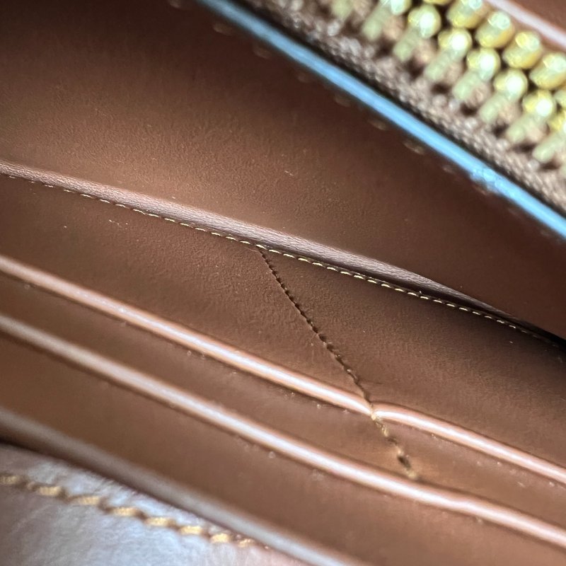 BURBERRY 格紋咖啡色掀蓋長夾-8