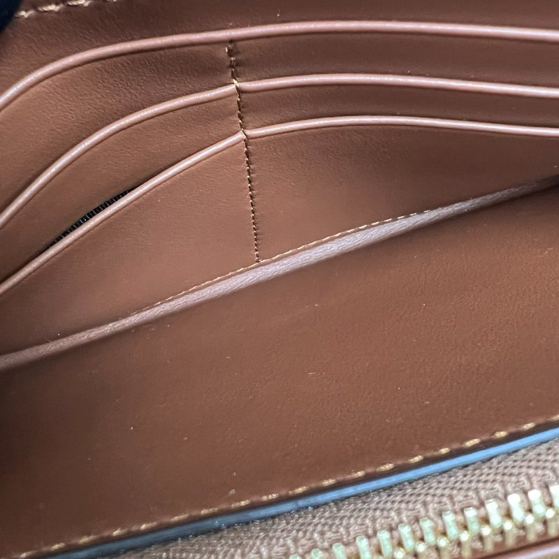 BURBERRY 格紋咖啡色掀蓋長夾-10