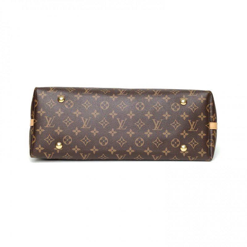 LOUIS VUITTON CARRYALL中號39配子袋老花PVC金扣晶片肩背包-4