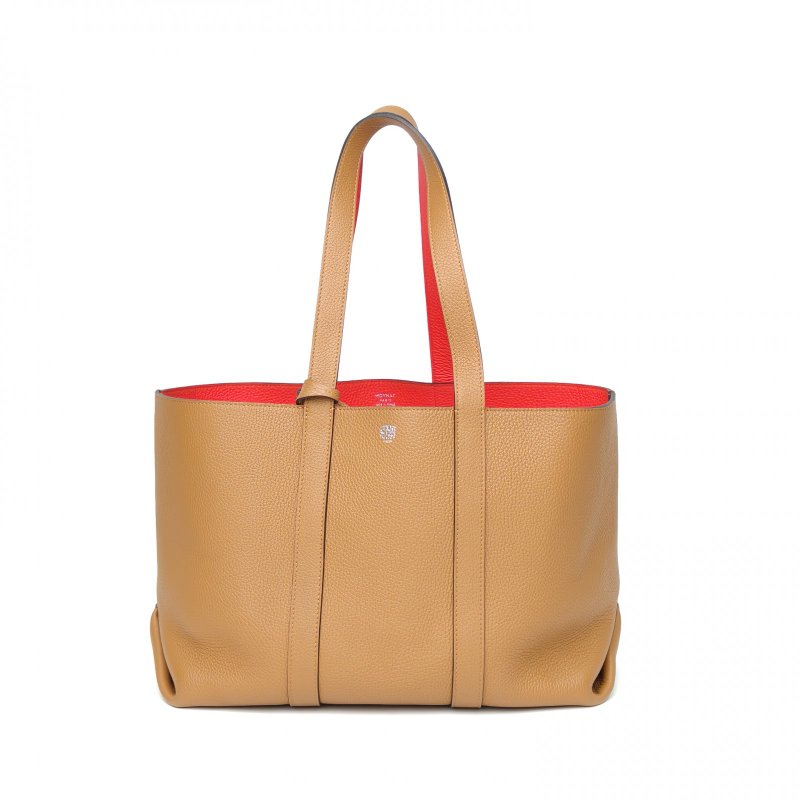 MOYNAT 拼色牛皮銀扣雙面托特Tote子母包購物袋肩背包-0