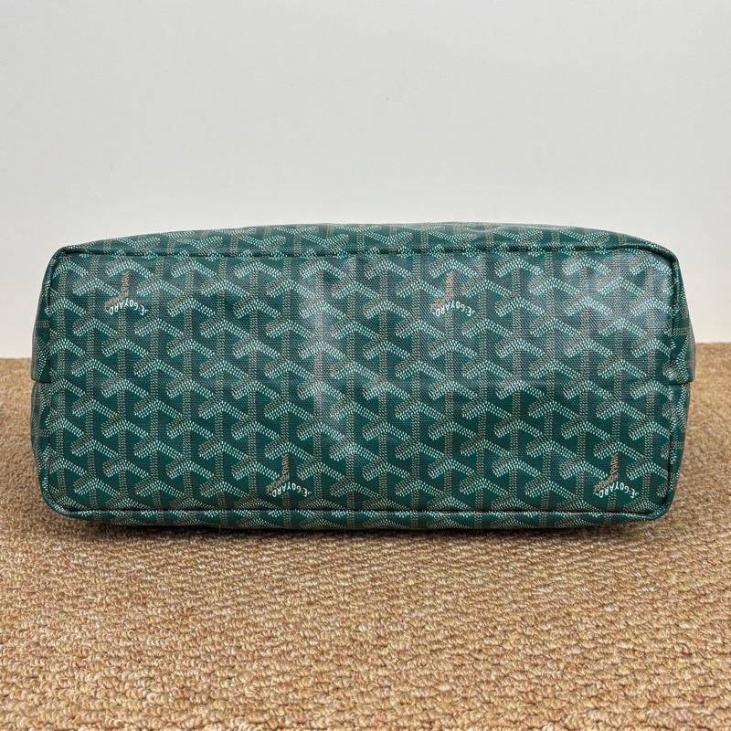 Goyard戈雅 托特包 綠色老花子母購物袋-4