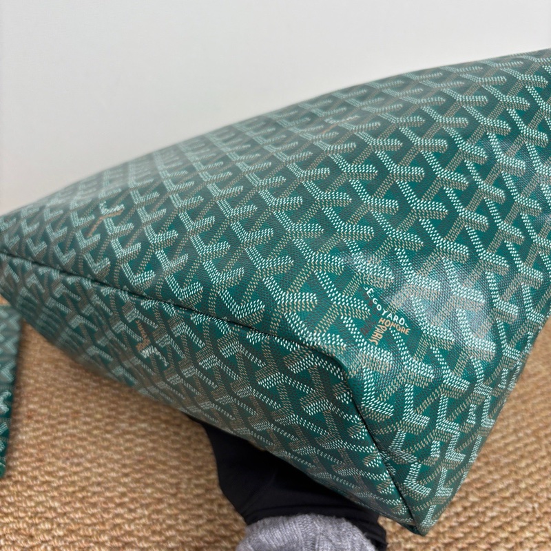 Goyard戈雅 托特包 綠色老花子母購物袋-5