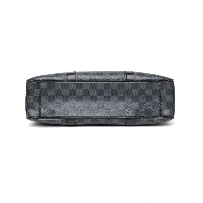 LOUIS VUITTON NewCabasZippe手提Tote托特包黑棋格PVC2014肩背包-4