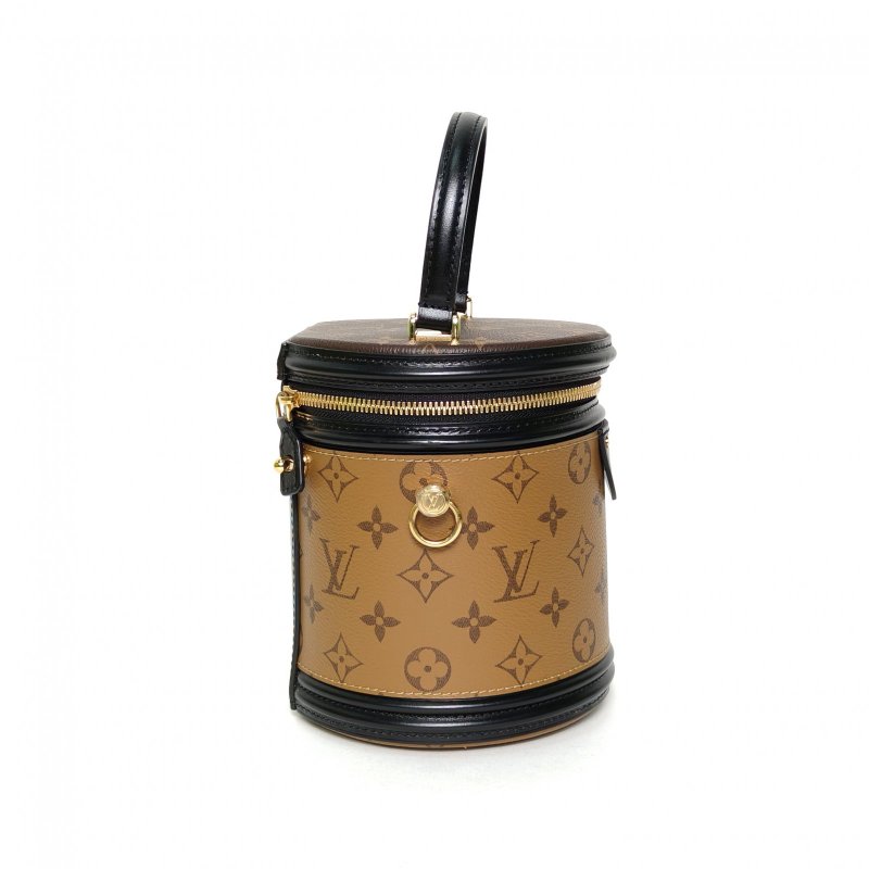 LOUIS VUITTON CANNES圓桶包拼色PVC2019老花肩背包-3