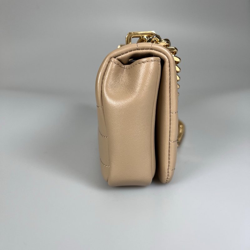 BURBERRY 奶茶色LOLA掀蓋側背包小號-2