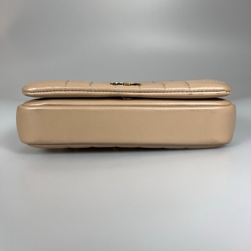 BURBERRY 奶茶色LOLA掀蓋側背包小號-4