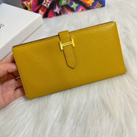 Hermès H長夾 發財黃
