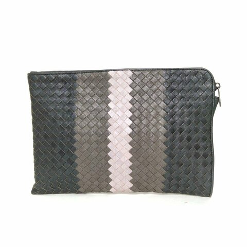 BOTTEGA VENETA 拼色羊皮手拿包肩背包