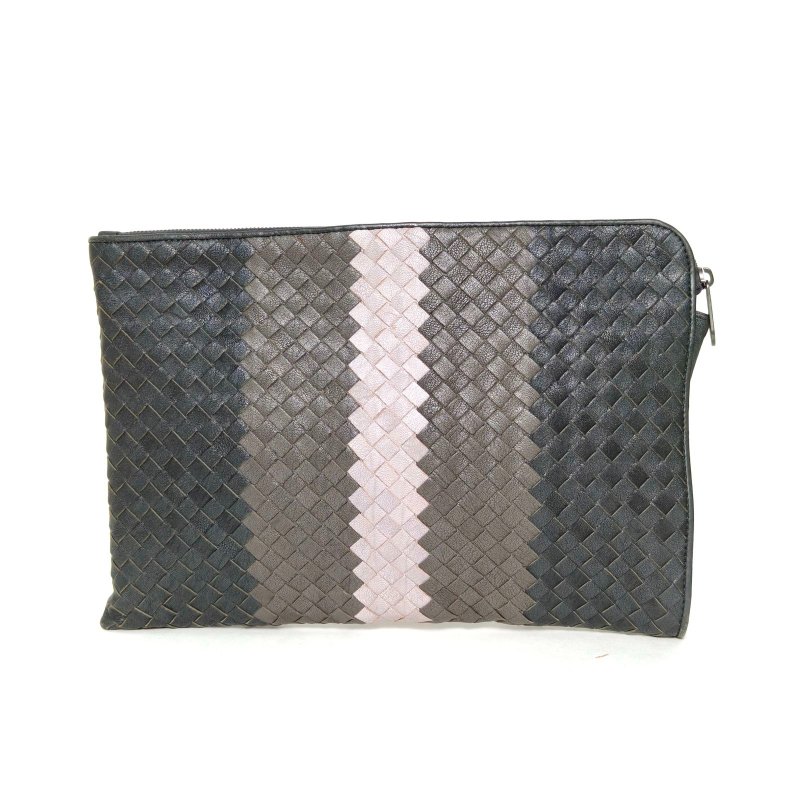 BOTTEGA VENETA 拼色羊皮手拿包肩背包-0