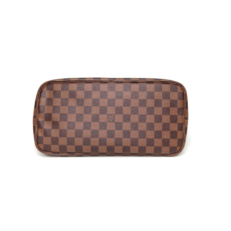 LOUIS VUITTON Neverfull中號31配子袋棕色棋盤格PVC金扣2018肩背包-4