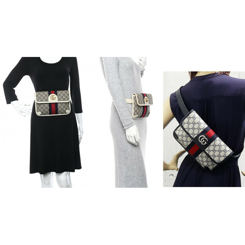 GUCCI Ophidia GG Supreme 皮帶斜背包 674081 96IWT9794-10