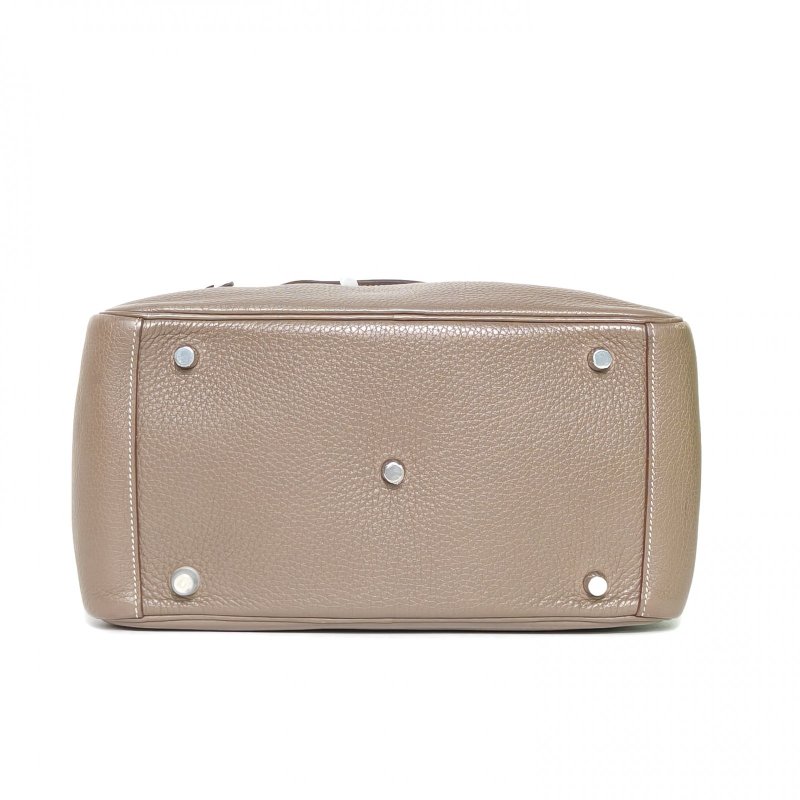 HERMES Lindy3018大象灰TC皮A刻銀扣肩背包-4