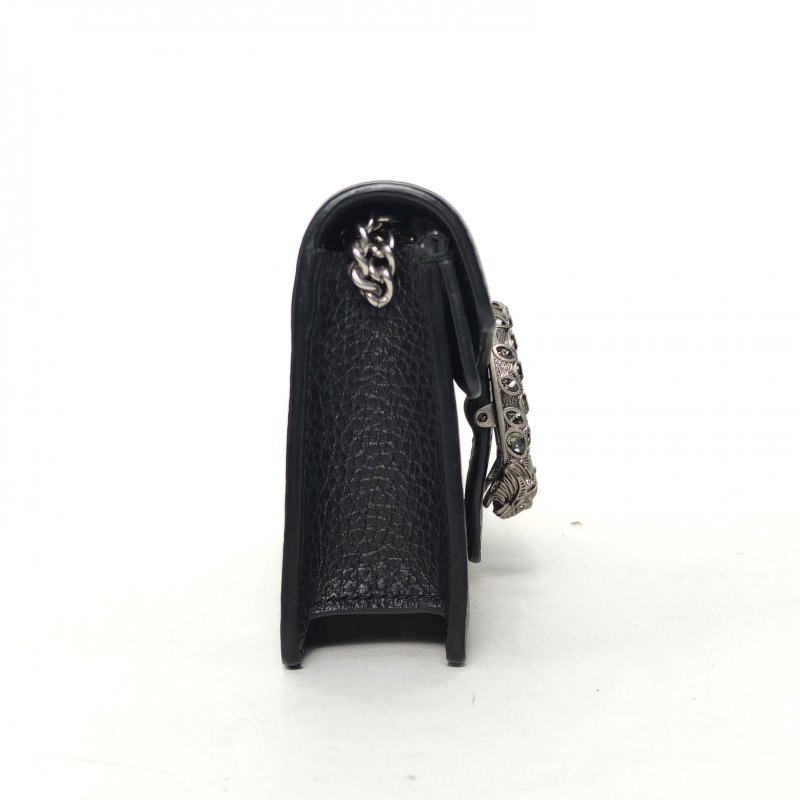GUCCI Dionysus酒神超Mini16.5黑色牛皮鑽扣肩背包-3