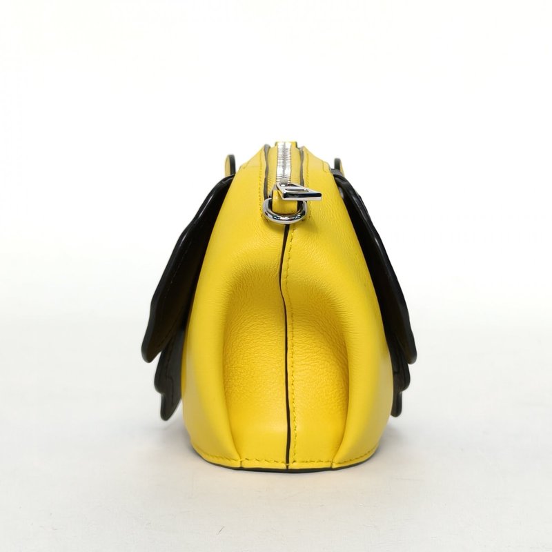 LOEWE 拼色牛皮帶翅膀小象包小飛象單肩斜挎包肩背包-3