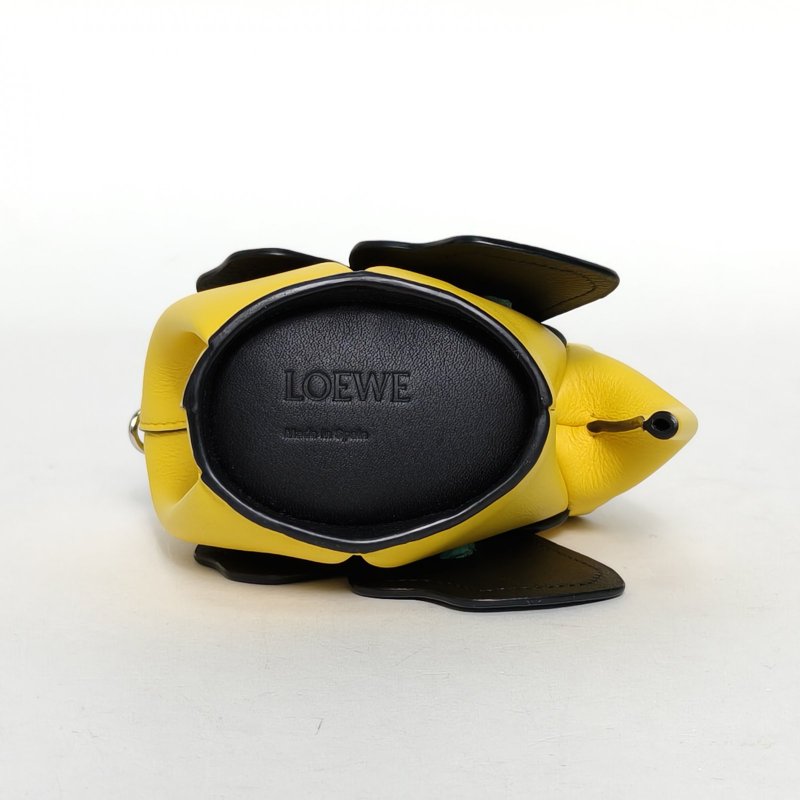 LOEWE 拼色牛皮帶翅膀小象包小飛象單肩斜挎包肩背包-4