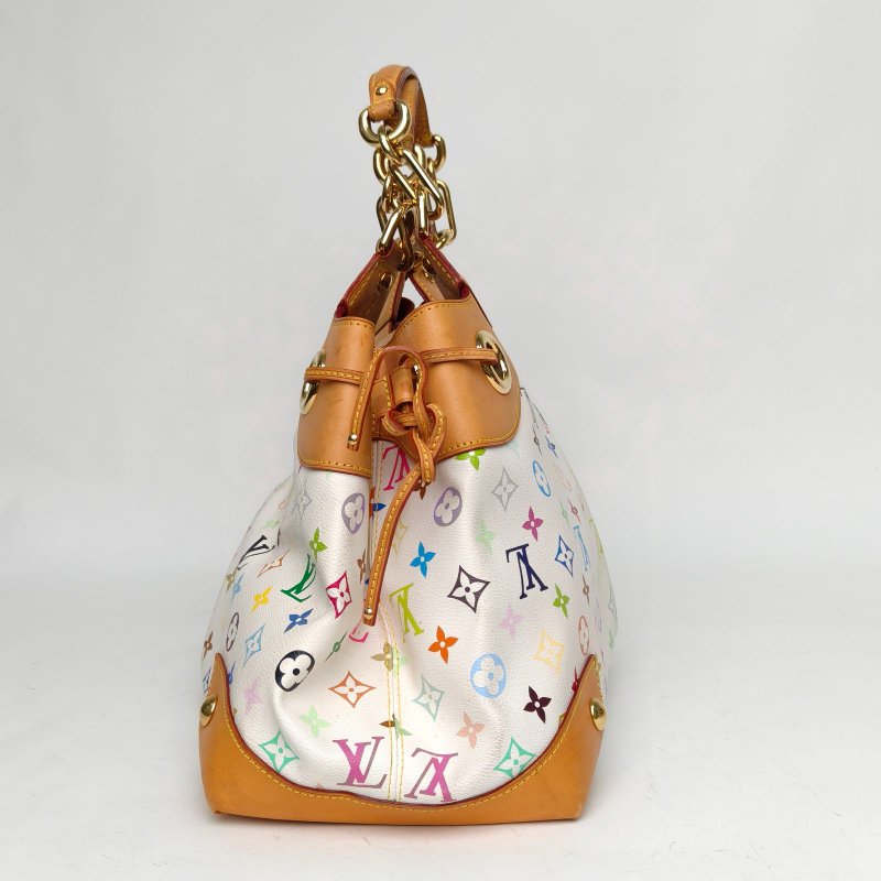 LOUIS VUITTON 白三彩PVC2007Usula烏蘇拉手提包肩背包-1