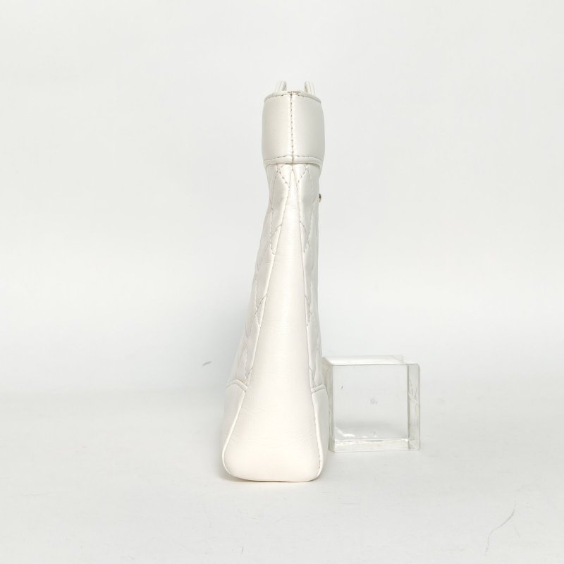 CHANEL 31BagMini22白色羊皮晶片開淺金扣肩背包-1