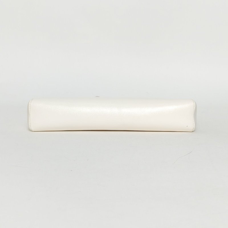 CHANEL 31BagMini22白色羊皮晶片開淺金扣肩背包-4