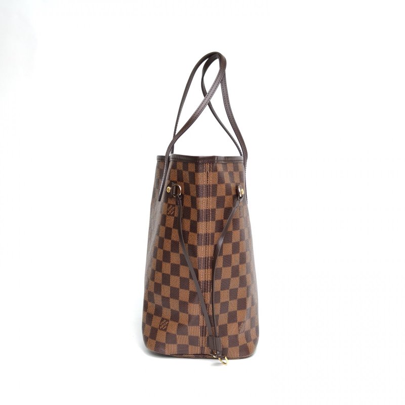 LOUIS VUITTON Neverfull中號31配子袋棕色棋盤格PVC金扣2019肩背包-3