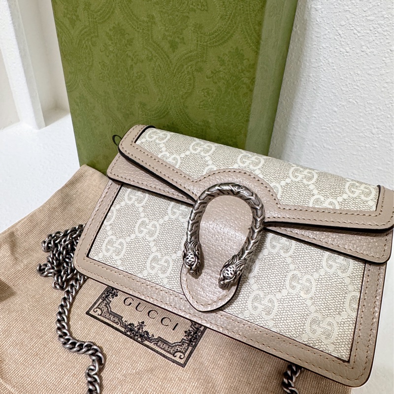 【GUCCI 古馳】476432 經典Dionysus系列GG Supreme帆布迷你酒神斜背包-1