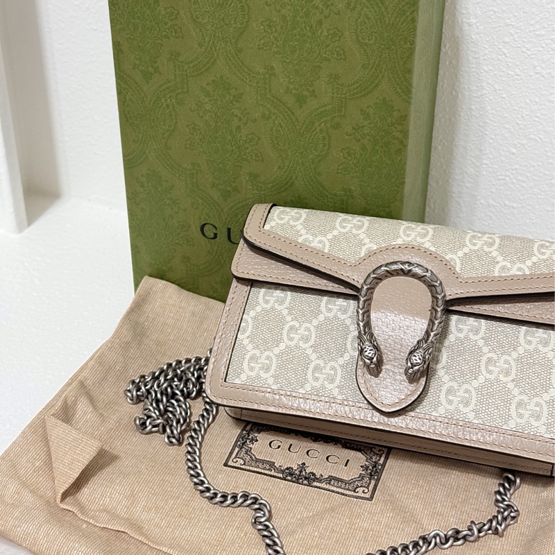 【GUCCI 古馳】476432 經典Dionysus系列GG Supreme帆布迷你酒神斜背包-2