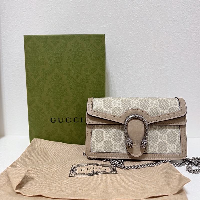 【GUCCI 古馳】476432 經典Dionysus系列GG Supreme帆布迷你酒神斜背包-3