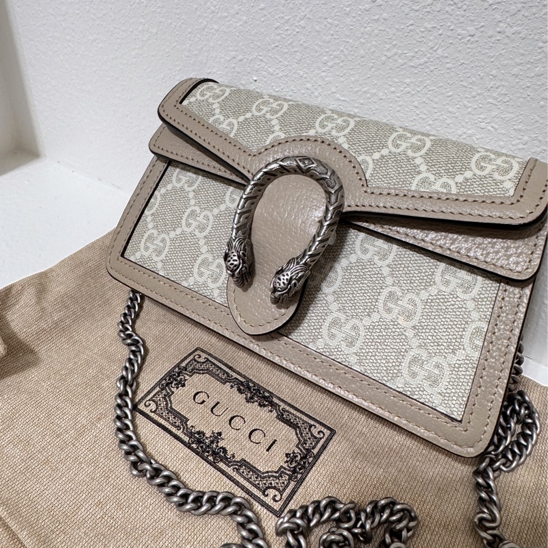 【GUCCI 古馳】476432 經典Dionysus系列GG Supreme帆布迷你酒神斜背包-4