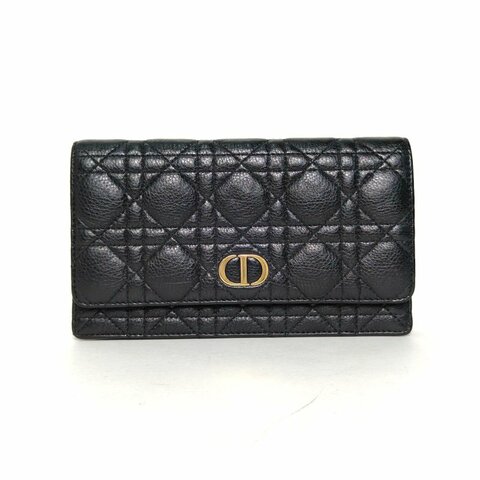 DIOR Caro鏈條WOC黑色牛皮金扣2021肩背包