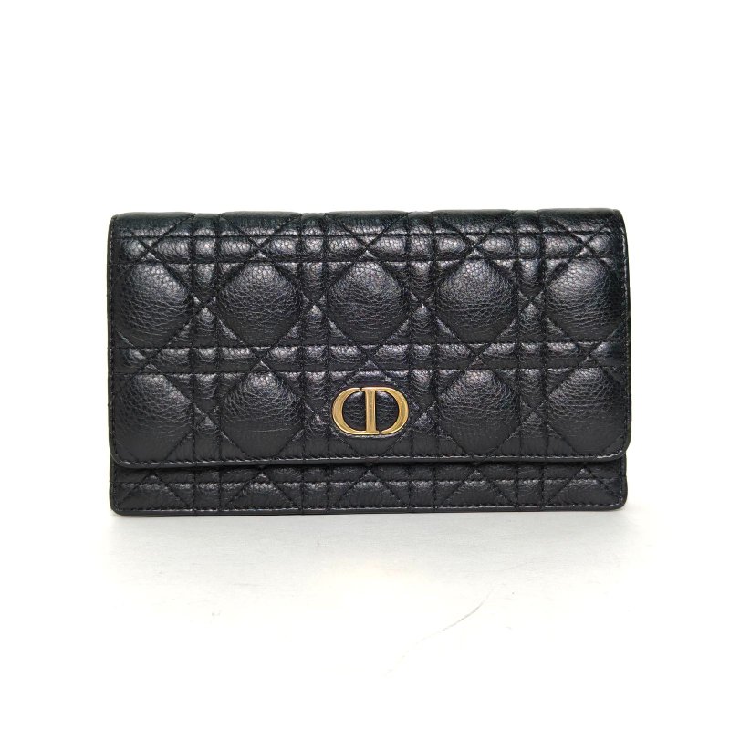 DIOR Caro鏈條WOC黑色牛皮金扣2021肩背包-0
