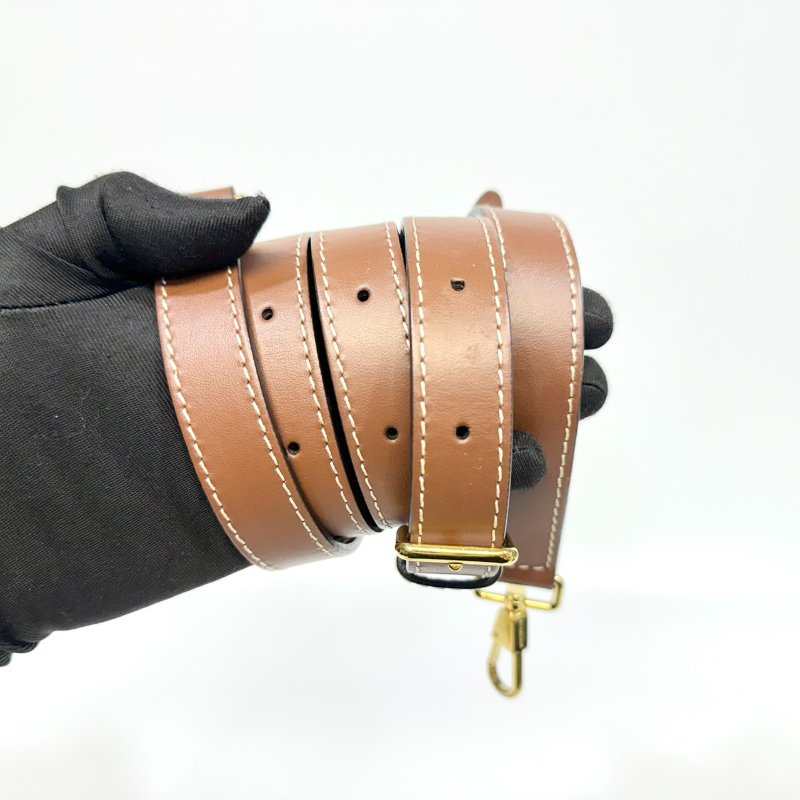 BURBERRY帆布拚棕牛皮雙層圓餅包 8027602-12