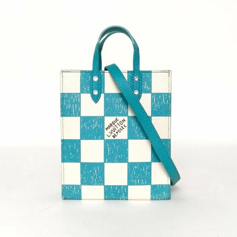 LOUIS VUITTON PETITSACPLAT琴譜包14湖藍牛皮晶片日落系列肩背包