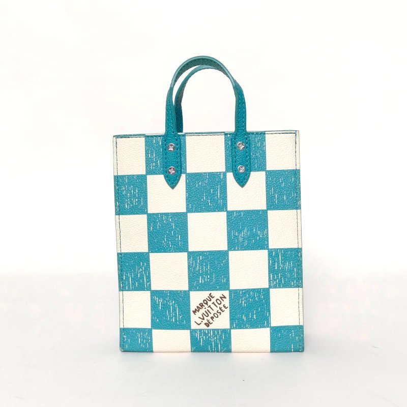 LOUIS VUITTON PETITSACPLAT琴譜包14湖藍牛皮晶片日落系列肩背包-2