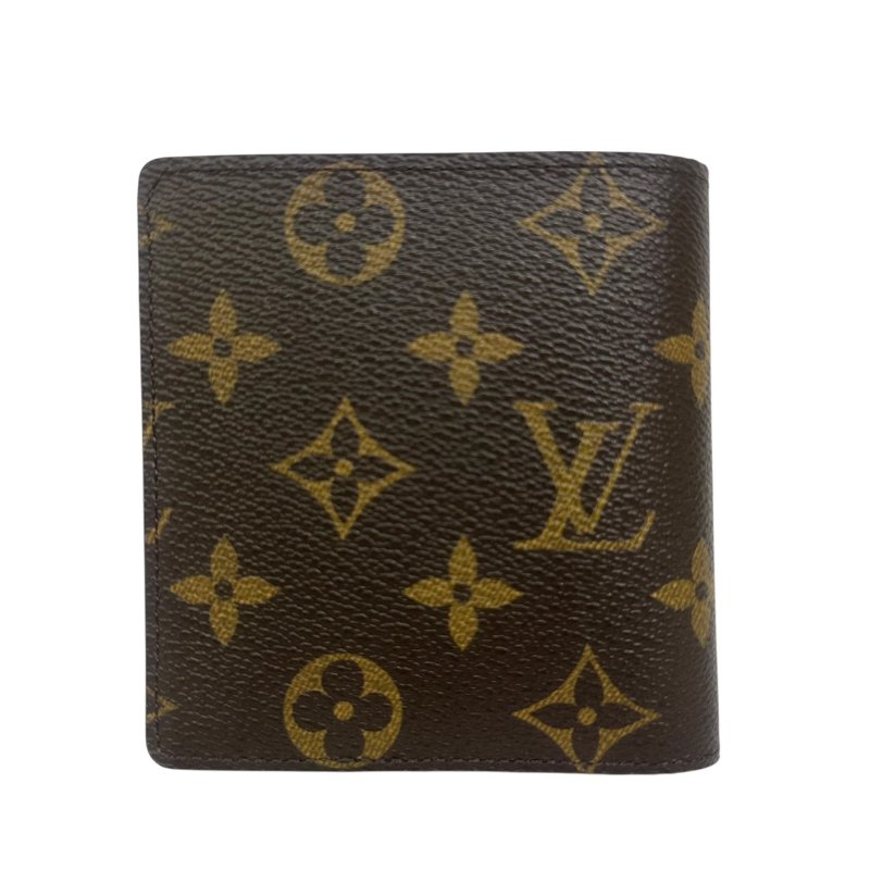 【美收精品】LV 茶色老花短夾 4-652-0