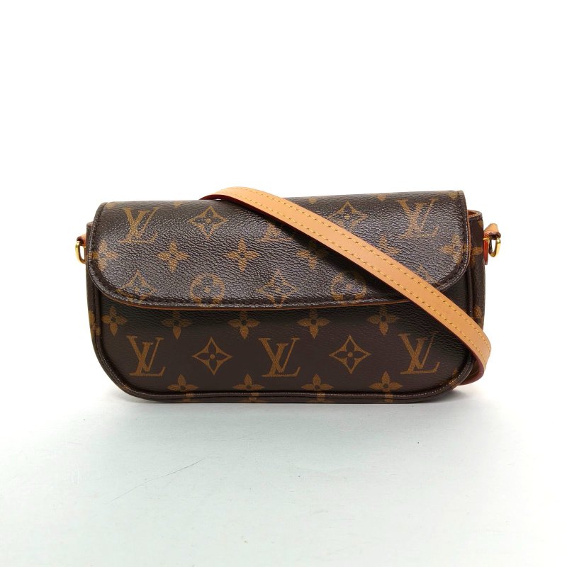 LOUIS VUITTON IVY鏈條腋下包老花PVC金扣晶片肩背包-0