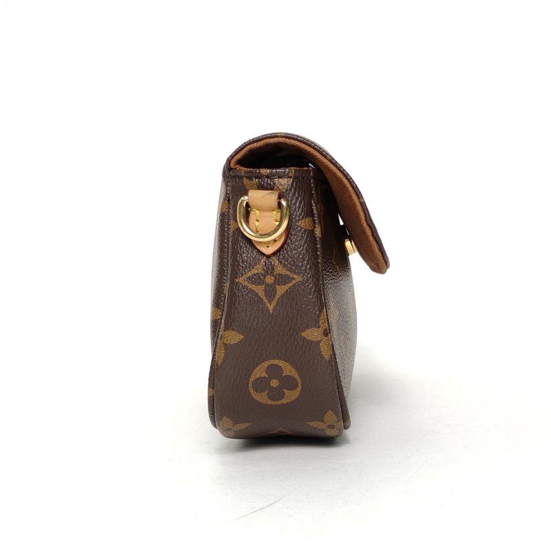 LOUIS VUITTON IVY鏈條腋下包老花PVC金扣晶片肩背包-3