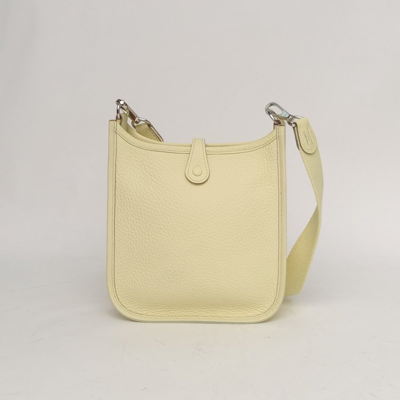 HERMES EvelyneMini16I8米爾頓黃TC皮W刻銀扣肩背包-2