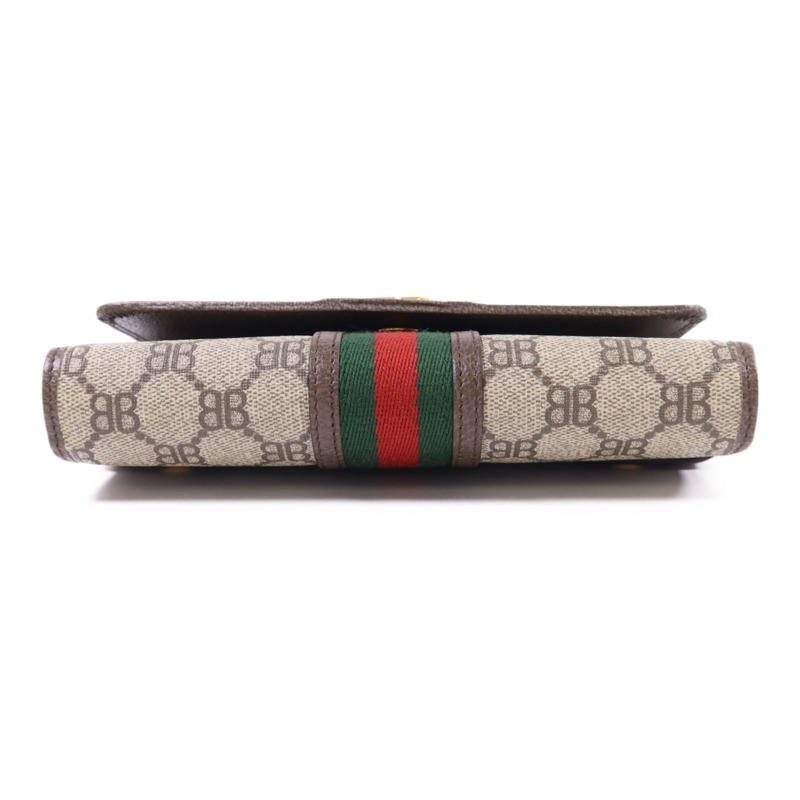 BALENCIAGA 塗層帆布Gucci x Balenciaga The Hacker Mini Bag金扣肩背袋-3