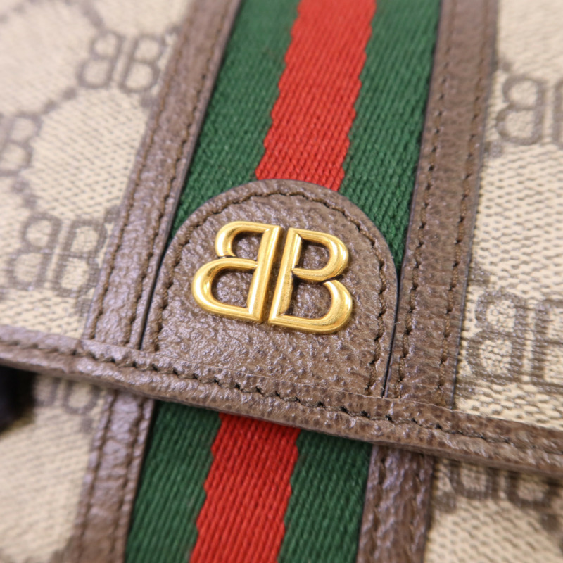 BALENCIAGA 塗層帆布Gucci x Balenciaga The Hacker Mini Bag金扣肩背袋-13