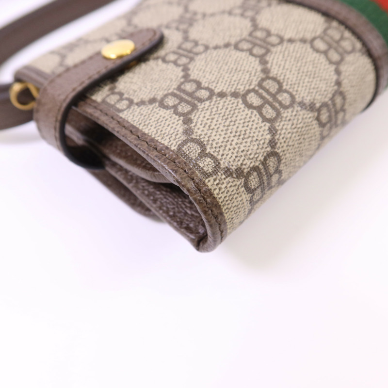 BALENCIAGA 塗層帆布Gucci x Balenciaga The Hacker Mini Bag金扣肩背袋-18